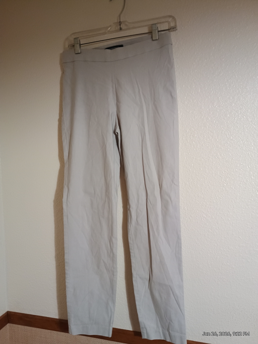 Ellen Tracy Light Tan Straight Leg Pants